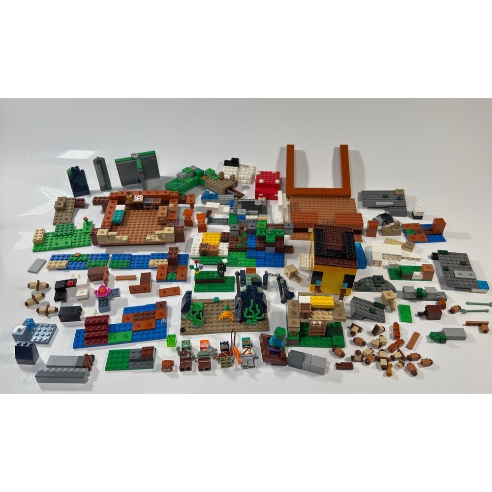 LEGO Minecraft LOT The Frog House 21256 The Bee Cottage 21241 Loose Bricks Minis